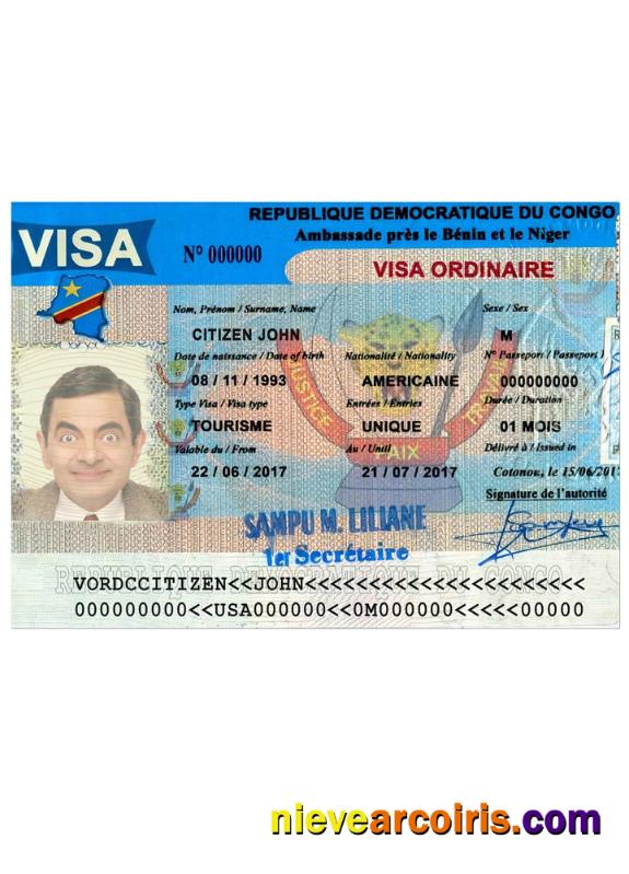 CONGO tourist visa